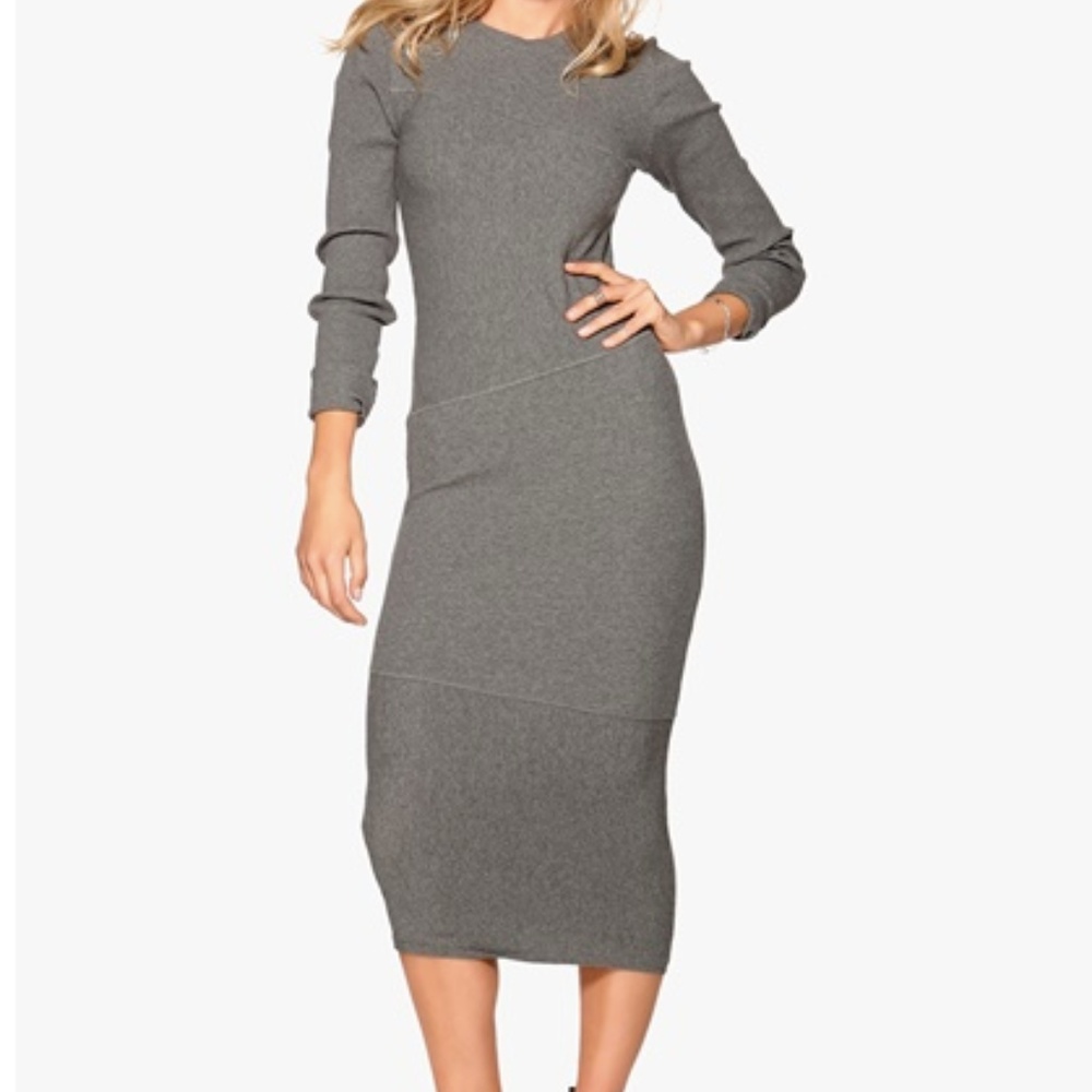 CHEAP MONDAY DARK REPEAL DRESS DARK GREY MELANGE